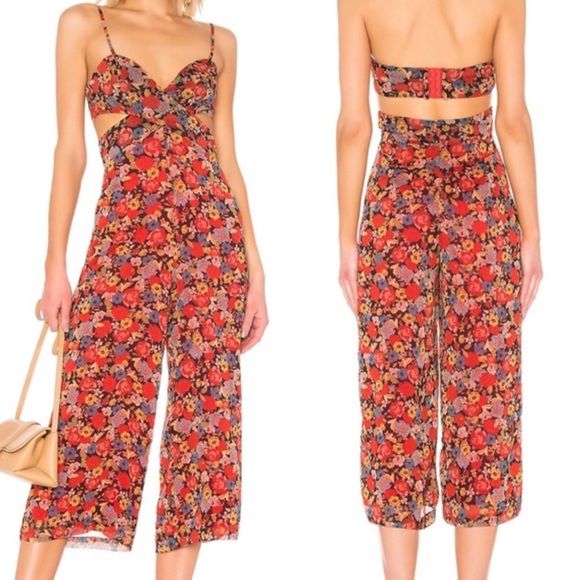House of Harlow 1960 Pants - X Revolve House of Harlow 1960 "Joelle Red Floral Jumpsuit" Size S
